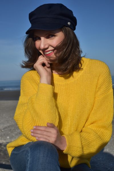 Ein Modelfoto von mir am Strand