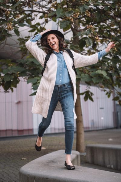 Foto von mir von einem Werbeshooting für Schuhe